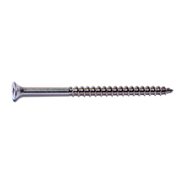 Buildright Deck Screw, #10 x 3-1/2 in, 18-8 Stainless Steel, Flat Head, Square Drive, 55 PK 08559